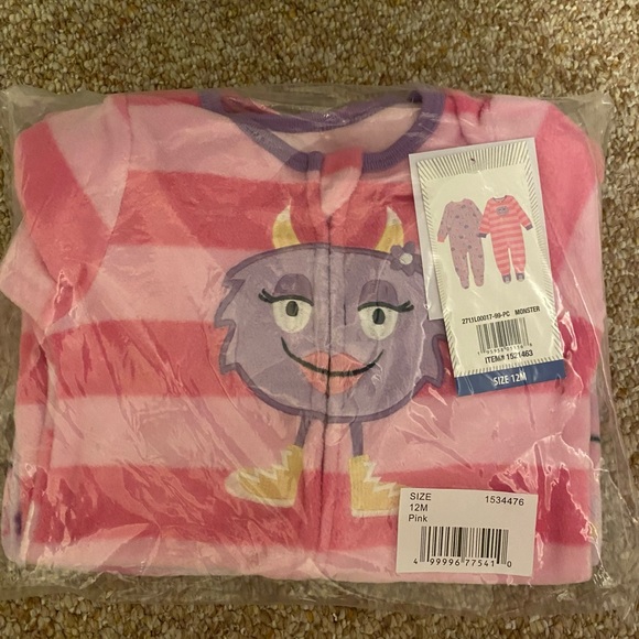 Kids Headquarters Kids' 2-pack Blanket Sleeper, Pink Monster - Picture 8 of 8